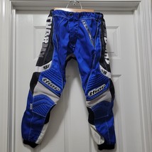 Thor MX Phase Motorcross Pant Blue Motocross Pants with Hip Pads Youth S... - £22.31 GBP