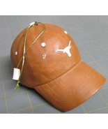 RARE UT TEXAS UNIVERSITY LONGHORNS CHRISTMAS ORNAMENT BASEBALL CAP Ceramic  - £58.99 GBP