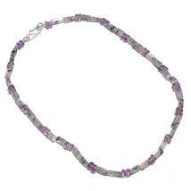 Natural Rutile Quartz Amethyst Gemstone Mix Shape Beads Necklace 18&quot; UB-6045 - £7.69 GBP