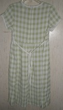 GIRLS Rare Editions SAGE GREEN GINGHAM CHECK DRESSY DRESS  SIZE 5 - $18.65