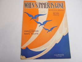 Vintage Sheet Music Score 1928 When Summer Is Gone Piano &amp; Ukulele - £6.95 GBP