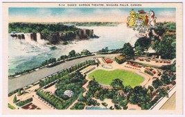 Postcard Oakes Garden Theatre Niagara Falls Ontario Falls In Background - £2.32 GBP