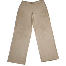 J Jill Wearever Collection Pants Large Full Leg Tan Pull On Knit Stretch - £23.33 GBP