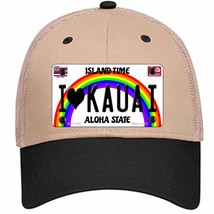 I Heart Kauai Novelty Khaki Mesh License Plate Hat Tag - £22.84 GBP