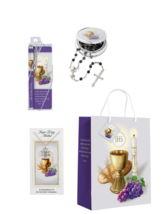 Boy&#39;s &quot;Light of Christ&quot; First Communion Eucharist Rosary &amp; Medal &amp; more ... - £19.90 GBP