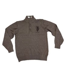 Retro U.S. Polo Assassin Mens Brown Embroidered Medium Sweater - Horse L... - $962.84 MXN