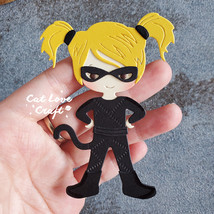 Superhero Girl Metal Cutting Dies Scrapbook Stencil Die Cuts Card Making Craft - £8.44 GBP