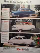 1951 LIFE Ad NASH Airflyte Car! Value Smartness Luxury Front Cover Eliza... - $10.80