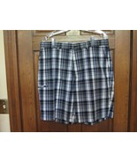 Grand Slam Blue Gray Plaid Golf Shorts - Size 36 - $16.82