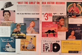 1956 Esquire Ads RCA Victor Records Meet The Girls! Seagrams VO Whisky - $10.80