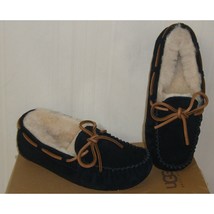 UGG Australia KIDS DAKOTA Black Moccasin Slip On Shoes Slippers Size 13 NIB 5296 - £31.64 GBP