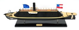 Ship Model Watercraft Traditional Antique CSS Virginia Boats Sailing Wood Base - £698.40 GBP