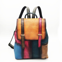  Casual Top Layer Cowhide Big Bag Vintage Handmade Color Women&#39;s Bag Genuine Lea - £87.28 GBP