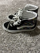 Vans SK8-Hi Black/Iridescent Checkered Suede Sneakers M/3.5, W/5 - £20.90 GBP