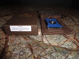 Brizard and Co. - "Elite Series 2" Cutter - Blue Ostrich and Camel Color Leather image 9