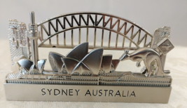 Sydney I love Australia Metal Business Card Holder Opera House Bridge &amp; Kangaroo - £27.69 GBP