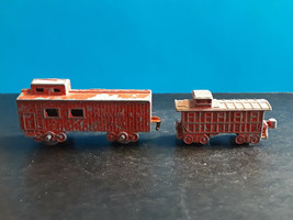Vtg Collectible Criterion Prod. Playland Railroad 22-14 2 Caboose Lot Red - $19.95