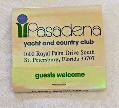 Pasadena Yacht and Country Club Golf Corse Matchbook St. Petersburg Florida - £3.94 GBP