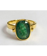AAA quality 7.25 carat natural Columbian emerald men ring with ruby and ... - £1,816.49 GBP