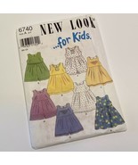 New Look for Kids 6740 Summer Dress Romper 2-7 Uncut Sewing Pattern Simp... - £6.93 GBP