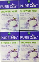 4 Vicks PURE Zzzs Shower Mist Shower Tablets Lavender Aromatherapy 12 Tablets - £19.62 GBP