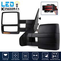 Power Heated Tow Mirrors for 2004-2006 Ford F-150 LED Turn Signal Puddle Lights - £180.64 GBP