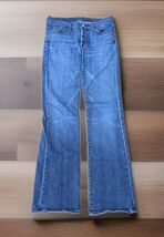 7 For All Mankind Boycut Jeans Womans Size 29 Button Fly Bootcut Western... - $20.79
