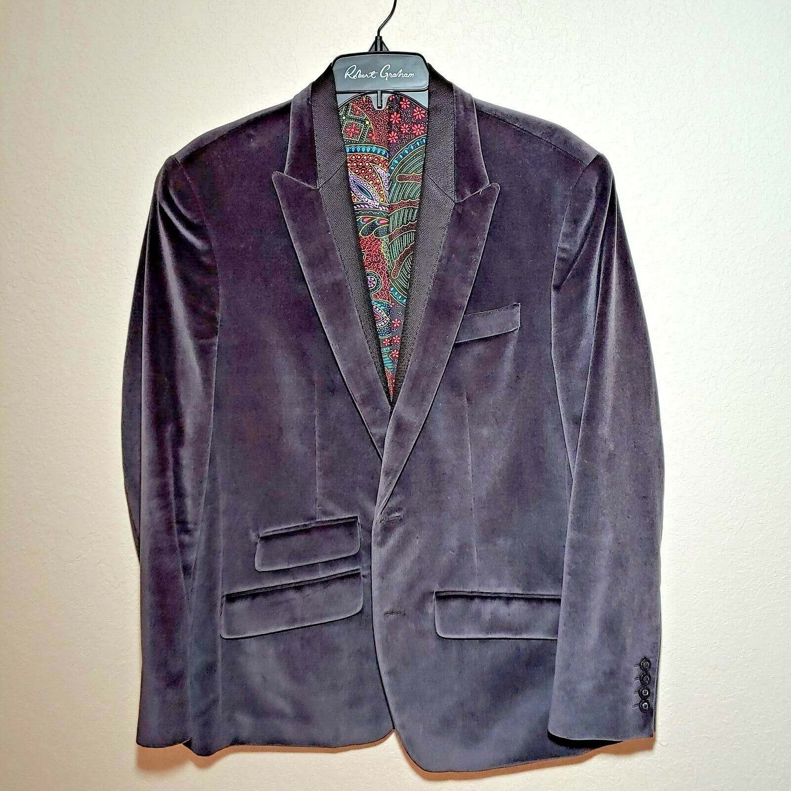 Primary image for Robert Graham - Classic Fit Sport Coat Velvet Jacket - Black Size 40