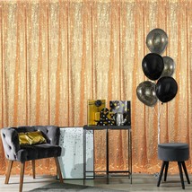 4 Panels Sequin Backdrop Curtain 2 ft x 8 ft Backdrop Curtain for Party Sequin B - £55.79 GBP