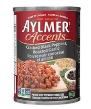 12 Cans Of Aylmer Accents Cracked Black Pepper &amp; Roasted Garlic 18.2 oz Each - £40.20 GBP