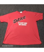 Vintage Dare To Keep Kids Off Drugs Shirt Adult XL Red Single Stitch - $23.10