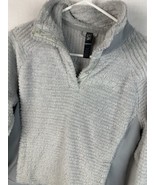 Mountain Hardwear Fleece Sweater Snap Pullover Soft Fuzzy Gray Women’s S... - £27.52 GBP