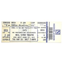 Cats 2017 Broadway Ticket Stub NYC Neil Simon Theatre  Musical Andrew Webber - £19.83 GBP