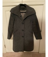 BCBG Maxazria Mohair Wool Alpaca Gray Lined Long Coat Pockets Women&#39;s Si... - £47.96 GBP