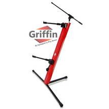2-Tier Column Keyboard Stand with Mic Boom Arm by GRIFFIN - Double Sliding Multi - £84.56 GBP