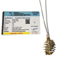 Crystals Certified Pyrite Stone Original Spring Cage Unisex Locket Pendant for W - £28.54 GBP