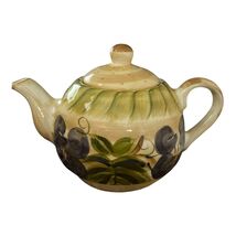Tabletops Unlimited Provincial Grapes Teapot Hand Painted Ceramic Vintage - $29.70
