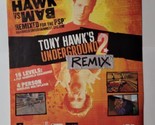 Tony Hawk&#39;s Underground 2 Remix THUG PSP 2005 Magazine Print Ad Bam Margera - £11.83 GBP