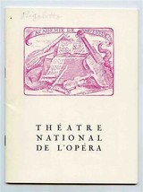 Theatre National De L&#39;Opera Program Rigoletto 1969-70 Season Paris France - £13.39 GBP