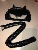 NEW Cat Mask &amp; Pin On Tail Black Halloween Cosplay Costume Role Play - $14.84