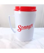 Sonny’s Real Pit Bar-B-Que travel Soda Mug Cup BBQ insulated red white w... - $49.00
