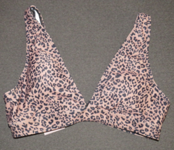 Halara Leopard Print Bikini Top, Removable Pads, Women&#39;s Large - £10.14 GBP