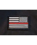 Firefighter Thin Red Line Reverse United States Flag Iron On Patch Fire ... - $80.91 MXN