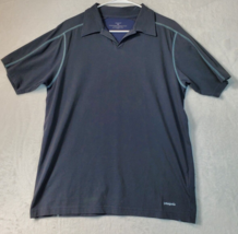 Patagonia Polo Shirt Mens Size Medium Black Organic Cotton Short Sleeve Collared - £20.23 GBP