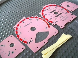 For 94-97 Automatic & Manual Honda Accord Cluster Face Glow Through Gauges Pink - $29.69