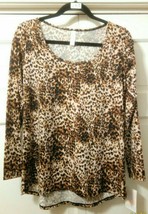 Nwt Lularoe Llr Size Xs Lynnae Long Sleeve Summer Cheetah Leopard Print #45 - £22.45 GBP