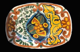 Vintage Colorful Ceramic Talavera Decorative Small Platter Ashtray Handp... - $20.00