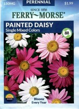 GIB Daisy Painted Single Mixed Colors Flower Seeds Ferry Morse 150mg 12/22 - £7.86 GBP