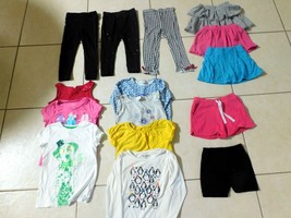 Toddler Girls Lot Of 15 Size 4/4T SHORTS-TOPS-SKIRTS-PANTS Preown (R) - £18.33 GBP