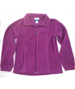 Columbia Fleece Jacket Girls Size 14 / 16 Purple Solid Zip Up - $23.76